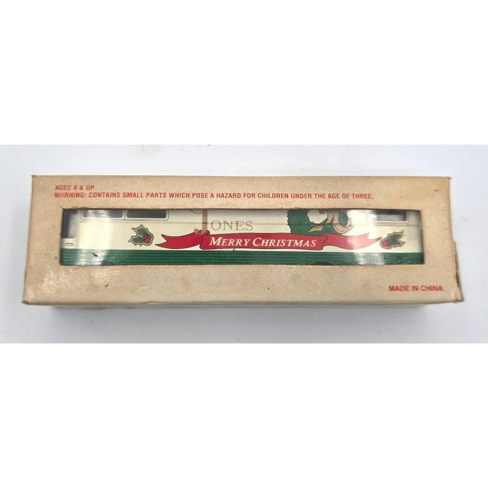 Vintage 1993 Road Champs George Jones Merry Christmas Possum Tour Bus Boxed